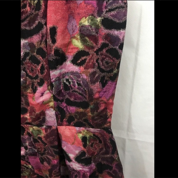 NEW Taylor Metallic Jacquard‎ Floral Fit & Flare Dress [SZ 4 ] - Picture 8 of 8